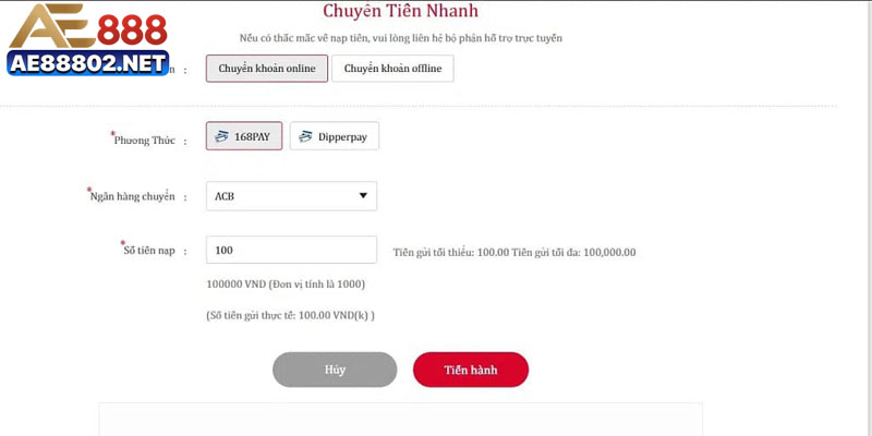 Tiến hành thao tác rút tiền siêu tốc trong nháy mắt